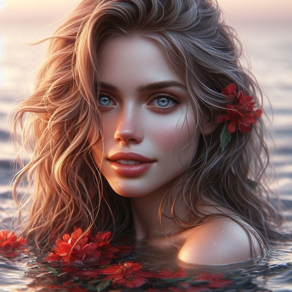 Elegant Portrait of a Beautiful Blonde Woman