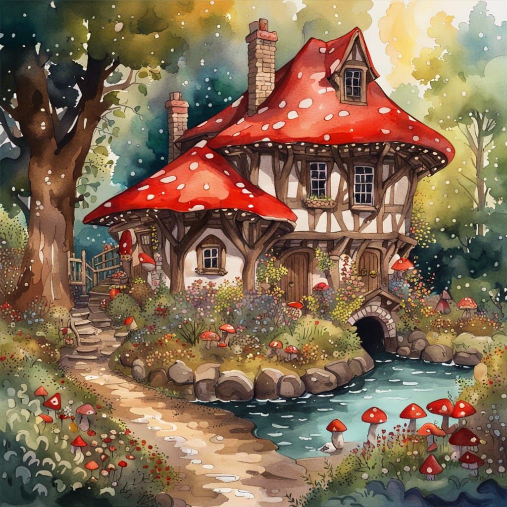 Enchanting Cottagecore Restaurant in Gothic Dark Fantasy