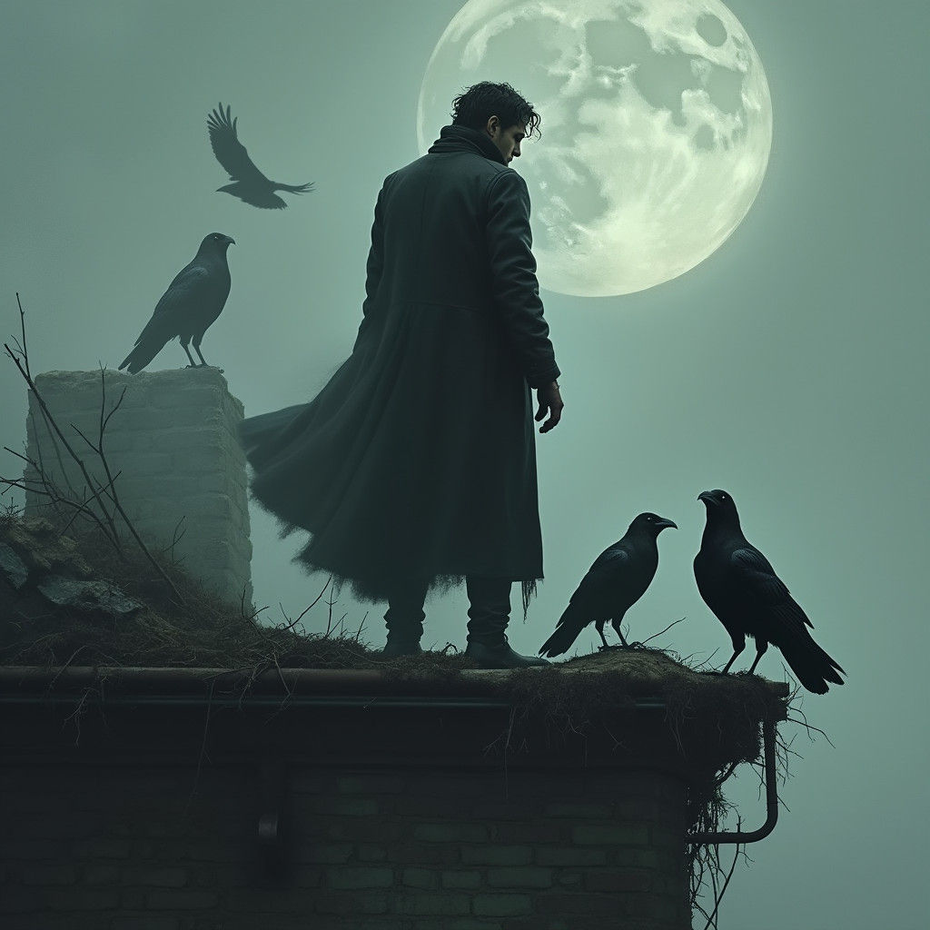 Kaz Brekker in Dark Surrealist Style