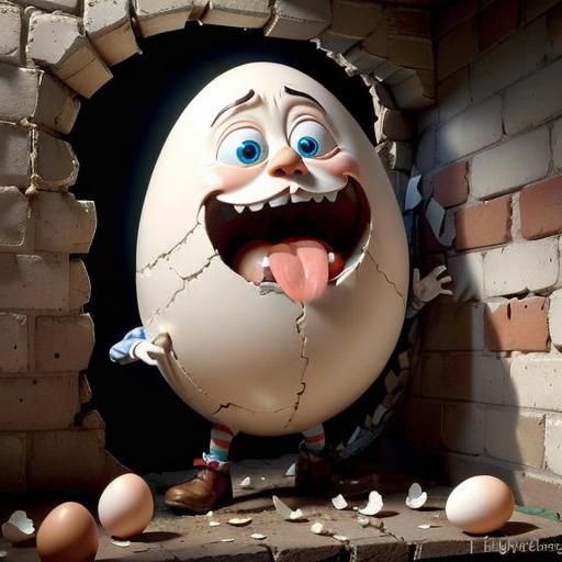 Smiling Humpty Dumpty: 3D CGI Masterpiece