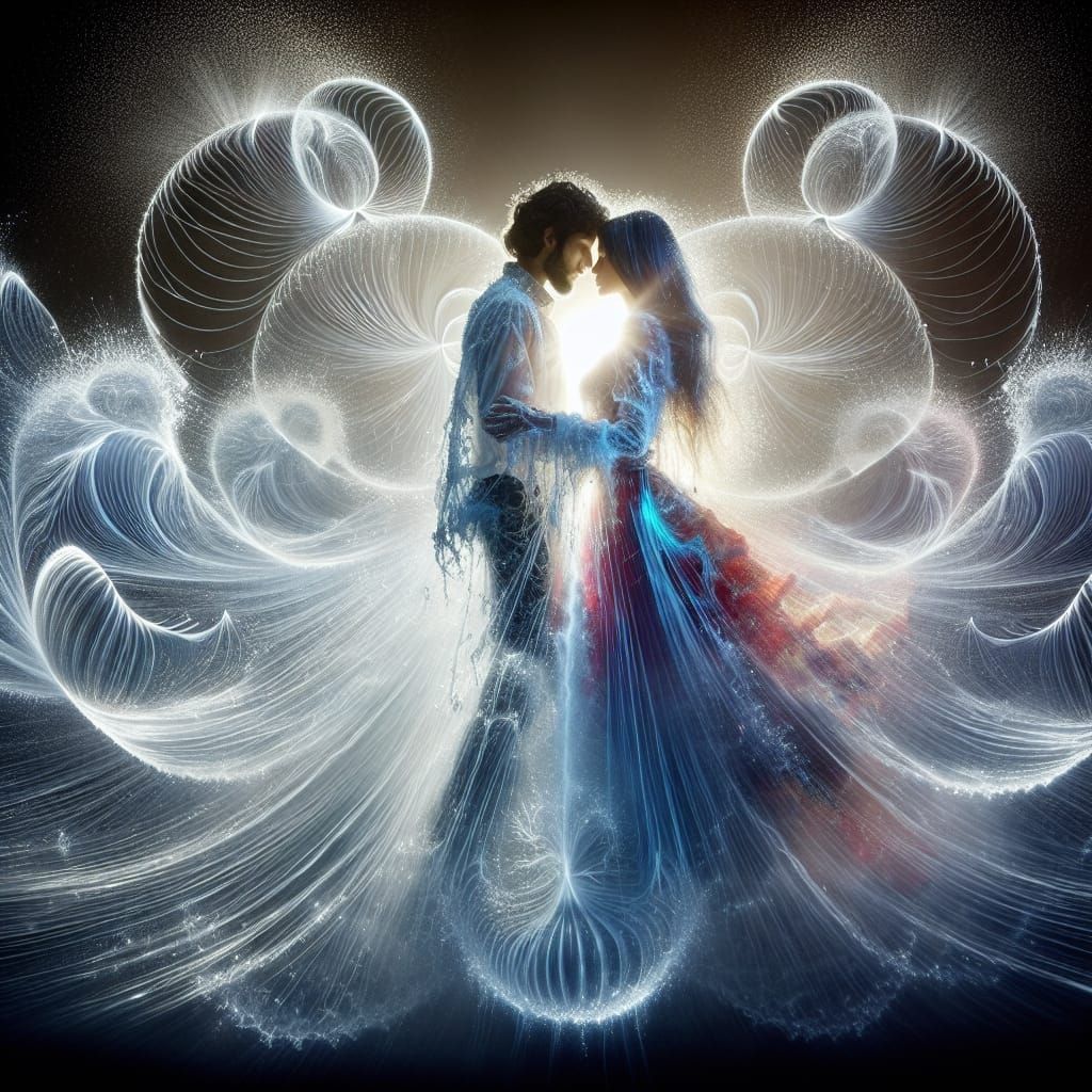 Ethereal Embrace: Light and Love in Harmony