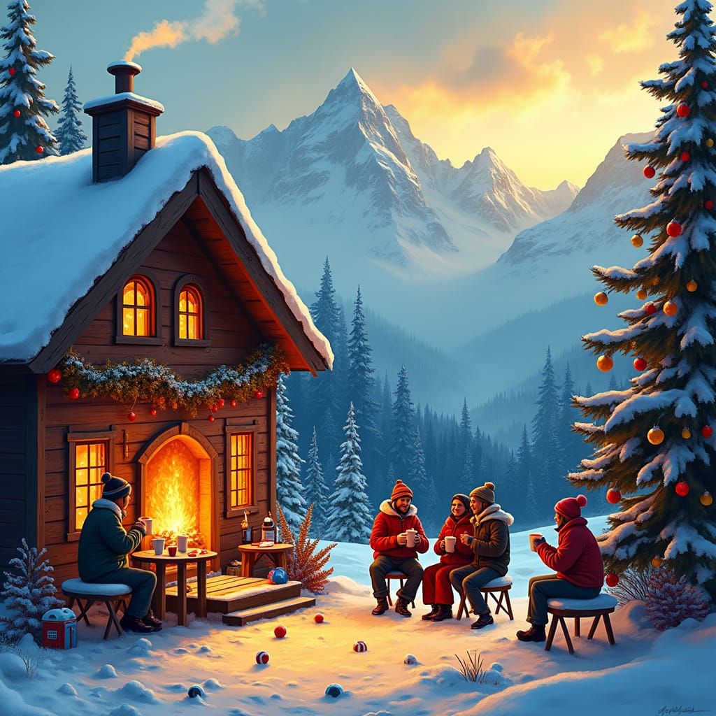 Winter Wonderland: Friends Celebrate New Year in Mountains