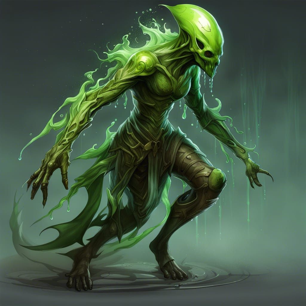 Plasmoid Rogue with Daggers: Hyperrealistic Concept Art