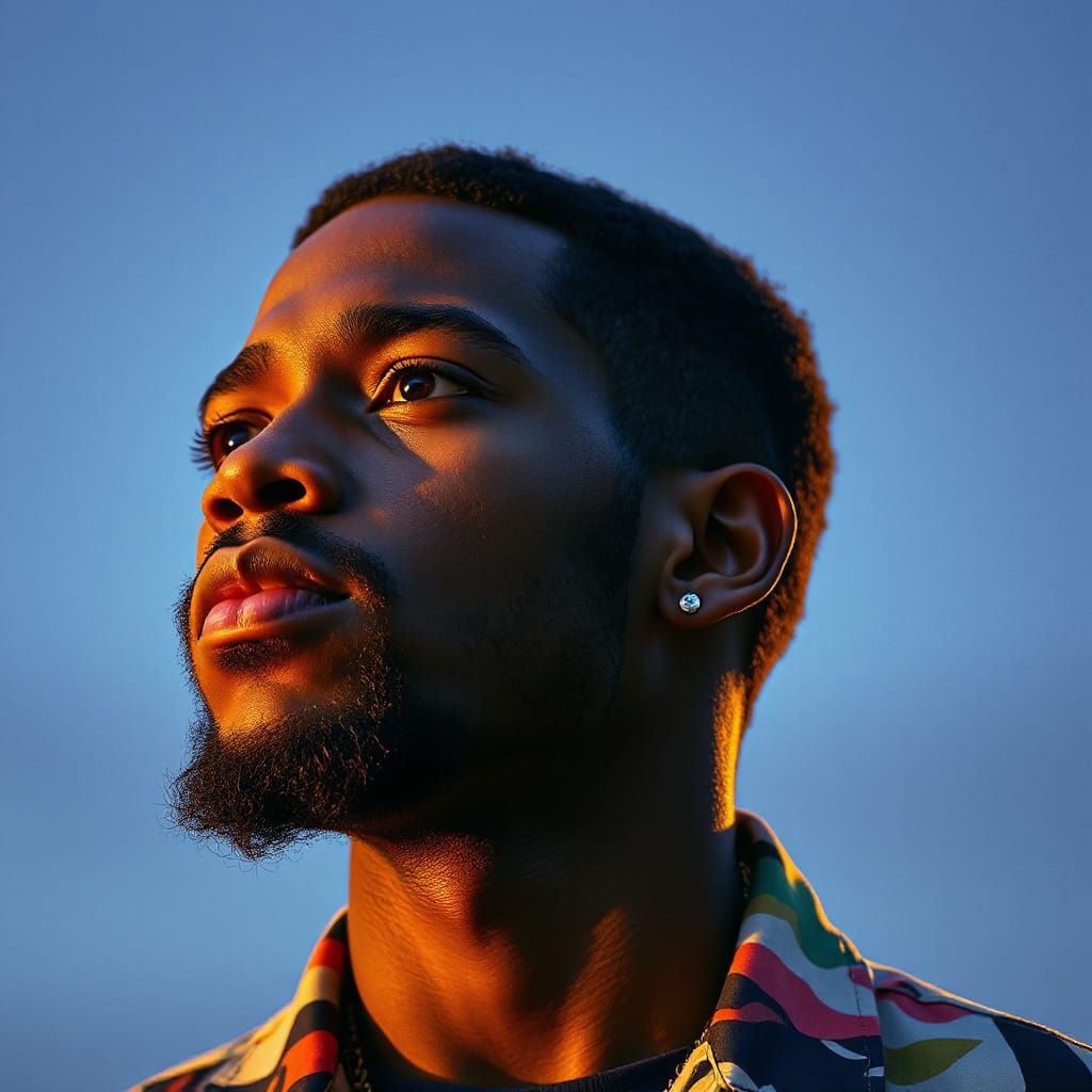 Kid Cudi in a Vibrant, Eclectic Portrait