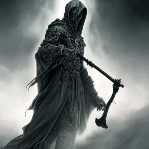 Spectral Reaper with Scythe in Ultra Realistic Detail