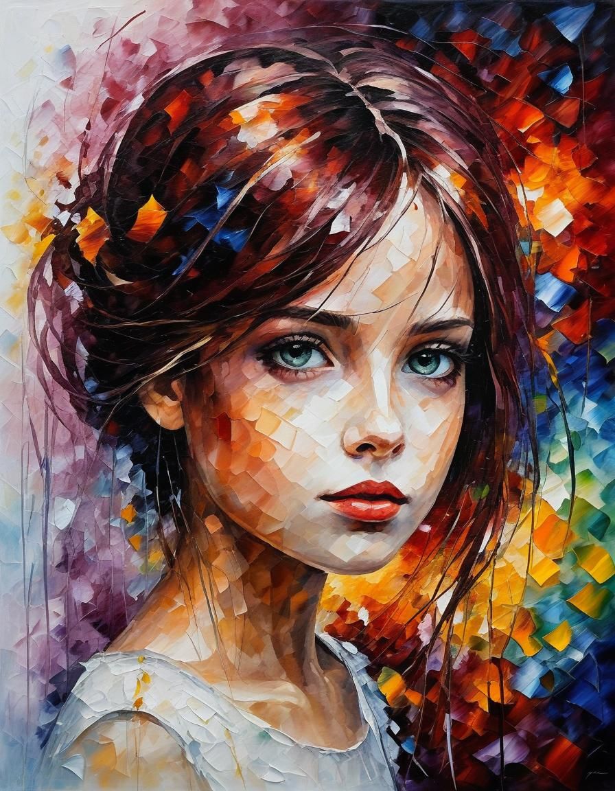 Ethereal Portrait of a Girl in Minimal Style