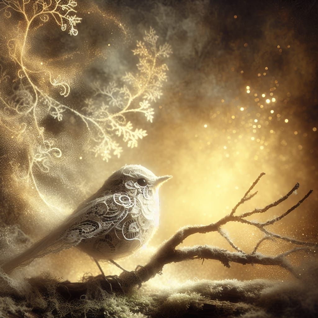 Lace Songbird in Golden Light