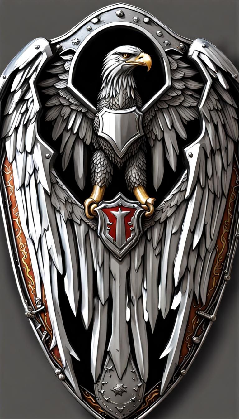 Steel Legionnaires shield 18 gauge steel body that has been hand-painted with the iconic eagle wings and thunderbolts an...