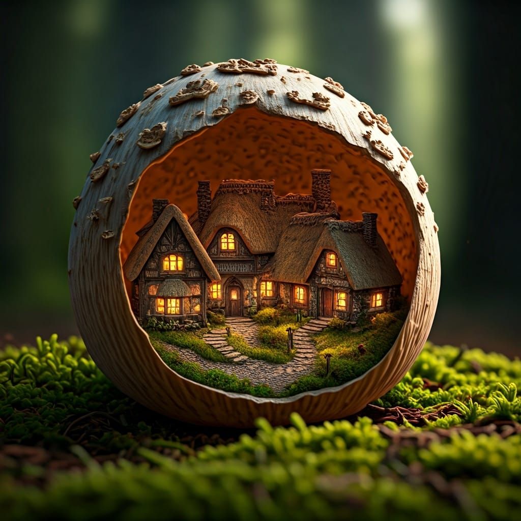 Mushroom Village in Macro Photography