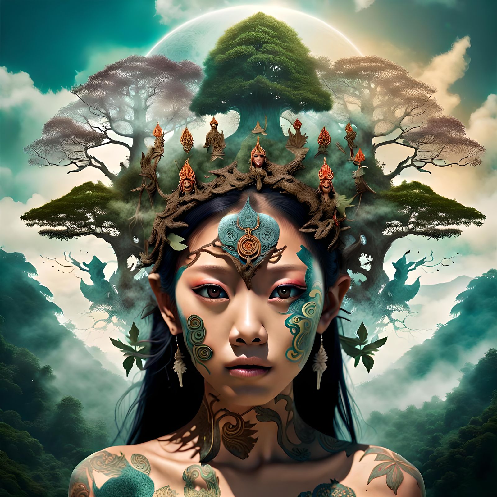 Surreal Indonesian Being in 3D Diorama