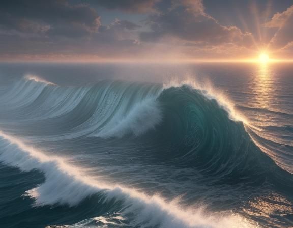 Billboard in Ocean, 3D Rendered Videogame Graphic