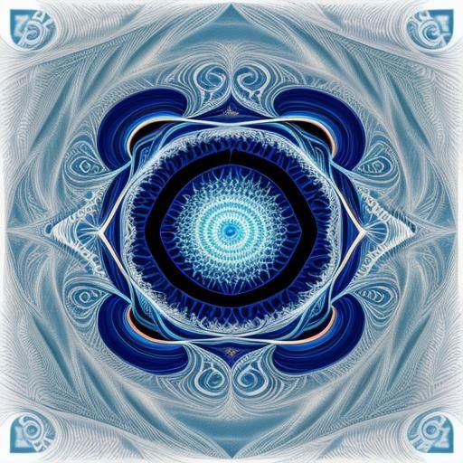 Abstract Fractal Wave Function with Zentangle