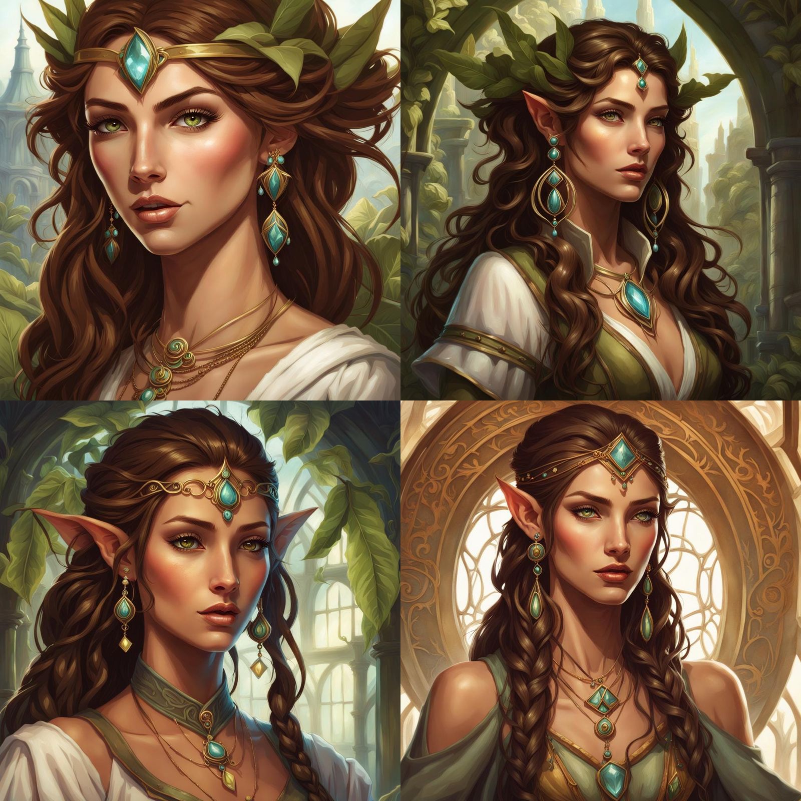 Fantasy Portrait: Half-Elf Alchemist in Her 20s