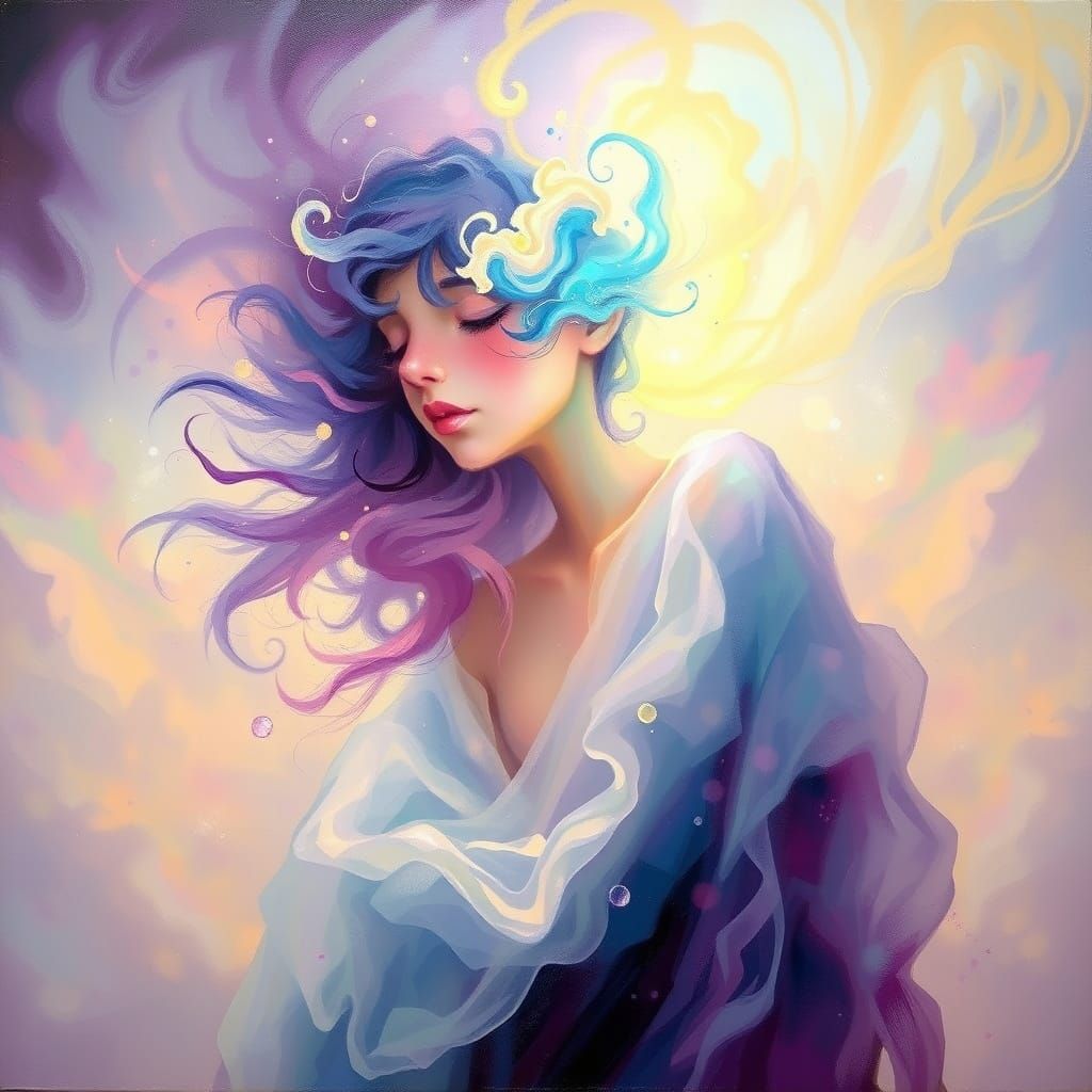 Ethereal Soul Coalescing in Dreamlike Ambiance