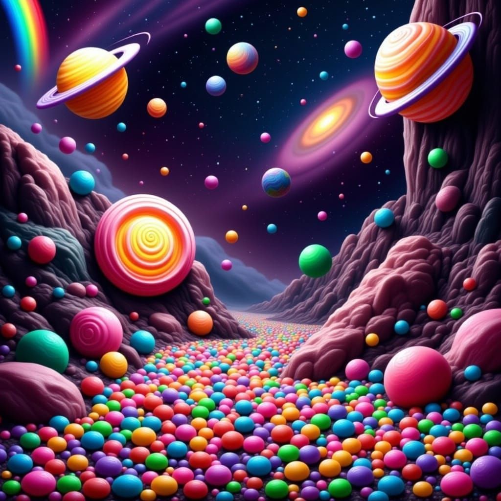 Cosmic Candy Universe with Gumball Planets