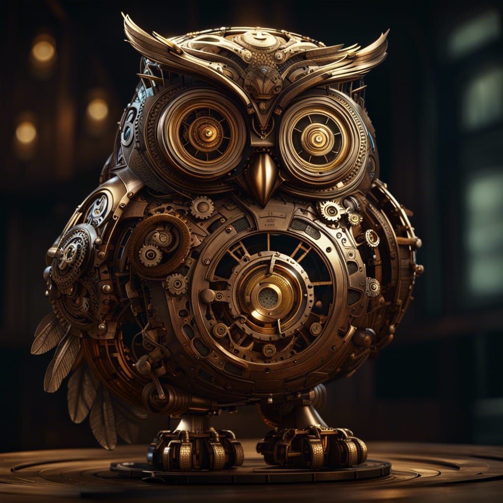Steampunk Clockwork Owl Concept Art