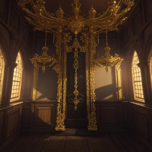 Ornate Puppet with Puppeteer, Dutch Golden Age Style