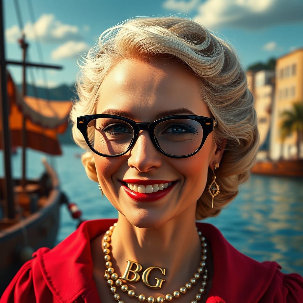 Uma bela nobre, elegante e sensual mulher oculos tipo gato d...