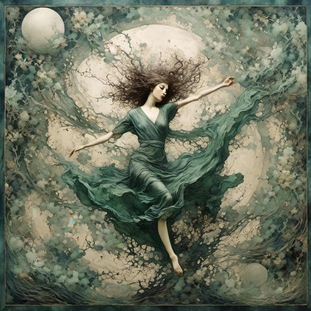 Chromatic Dancer in Art Deco Bauhaus Style