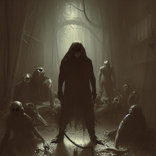 Jason Voorhees: Horror Art in Doré Style