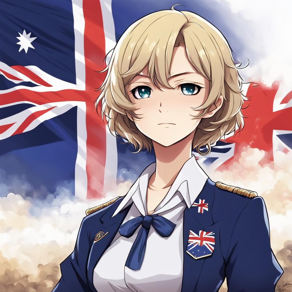 Australia Personified in Anime Key Visual Style