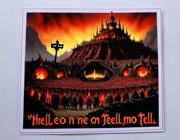 Tourist Postcard From Hell With Demons