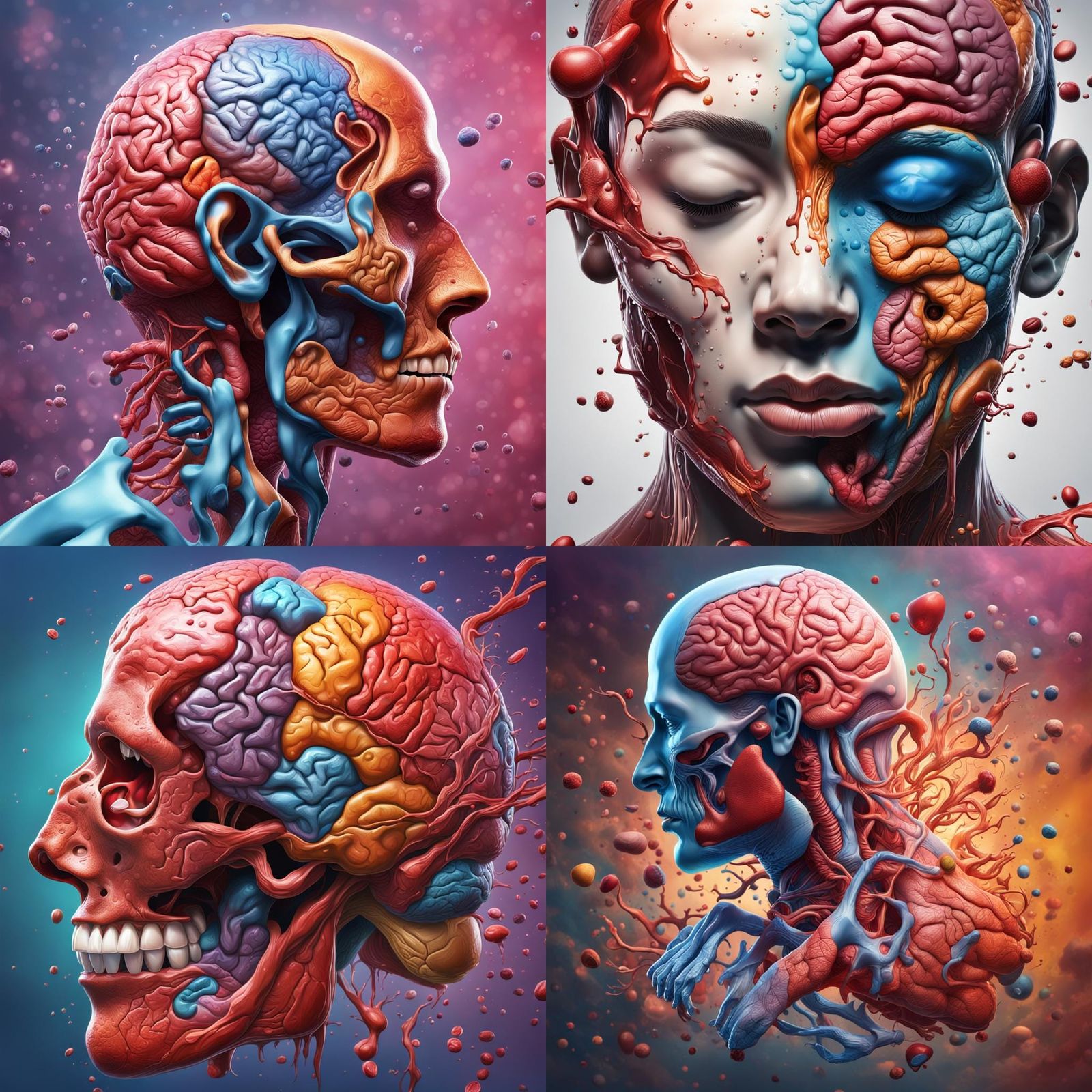 Hyperrealistic Human Organs in Detailed Concept Art