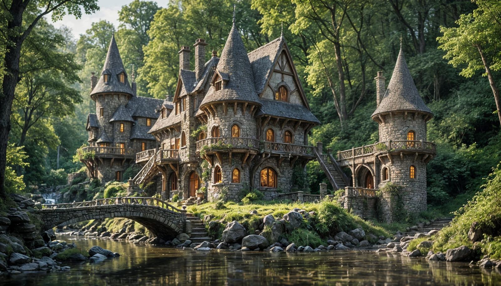 Enchanted Elven Cottage in Forest, Professional Photography