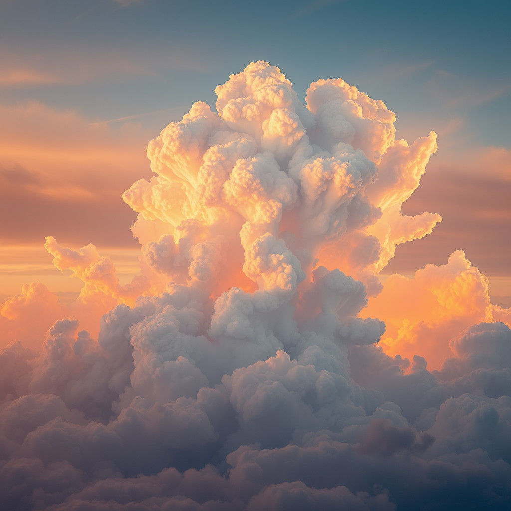 Iridescent Lenticular Clouds in Epic Digital Painting