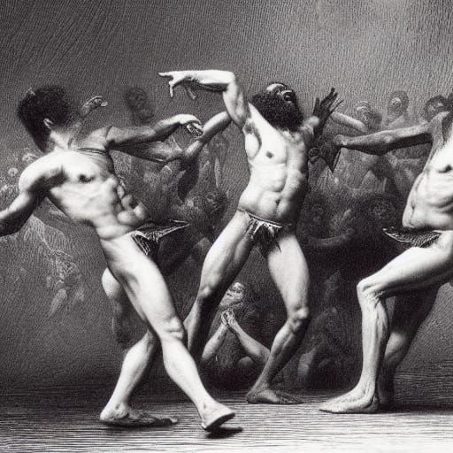 Disturbing Dance: A Grotesque Horror Scene