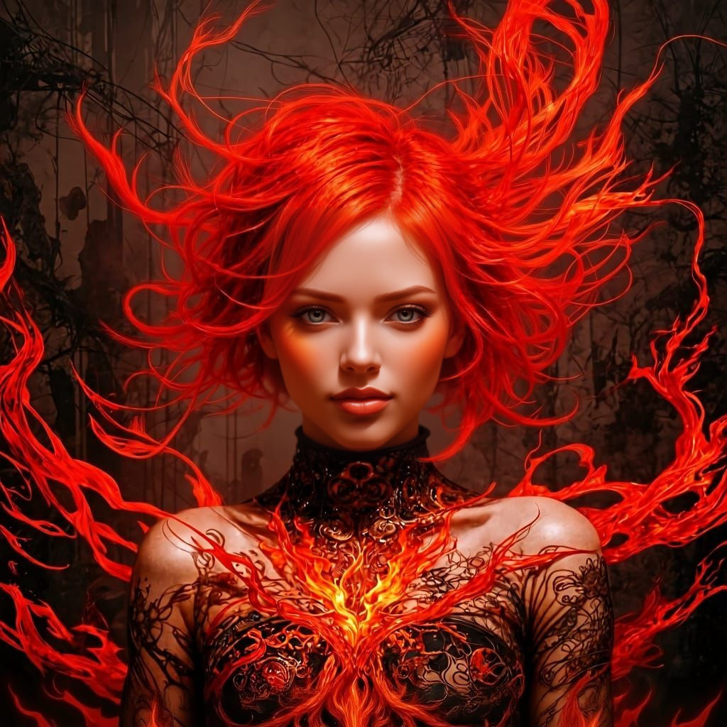 Vibrant Fire Red Hair Transformation