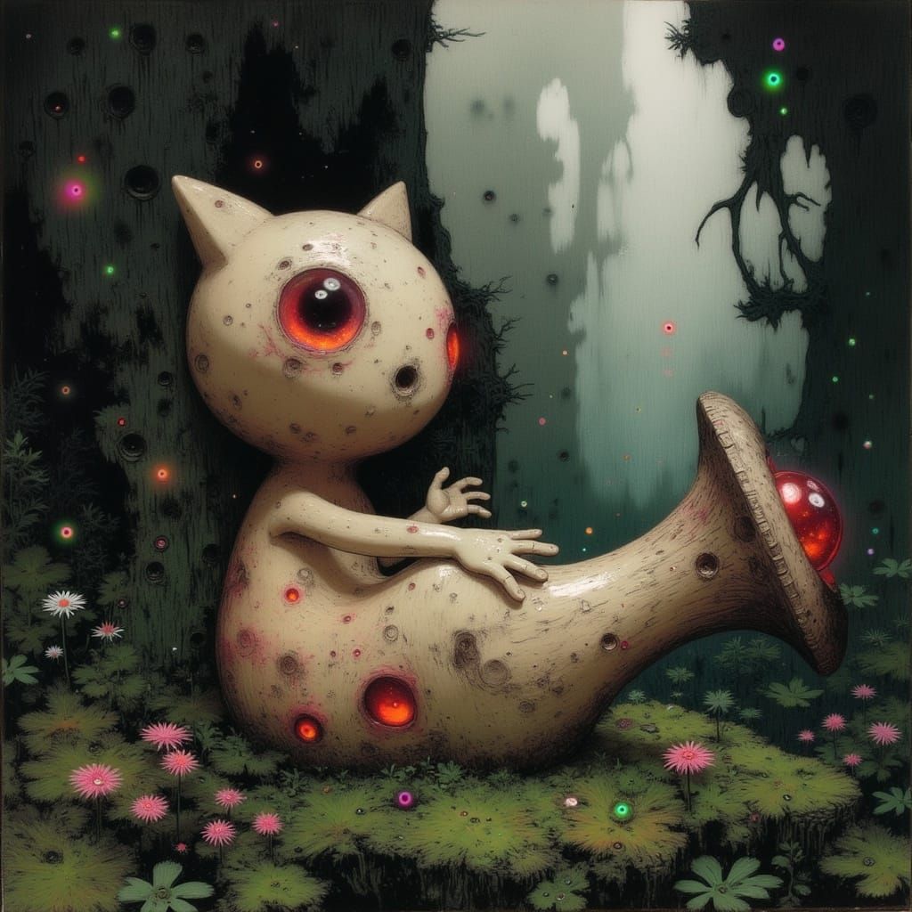 Enchanted Ivory Chess Piece in Anime Style