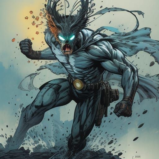 Ethereal Spring Goddess in Dynamic Comic Book Style