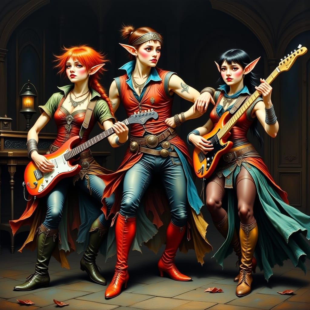 Elven Punk Rockers Perform Energetic Musical Routine