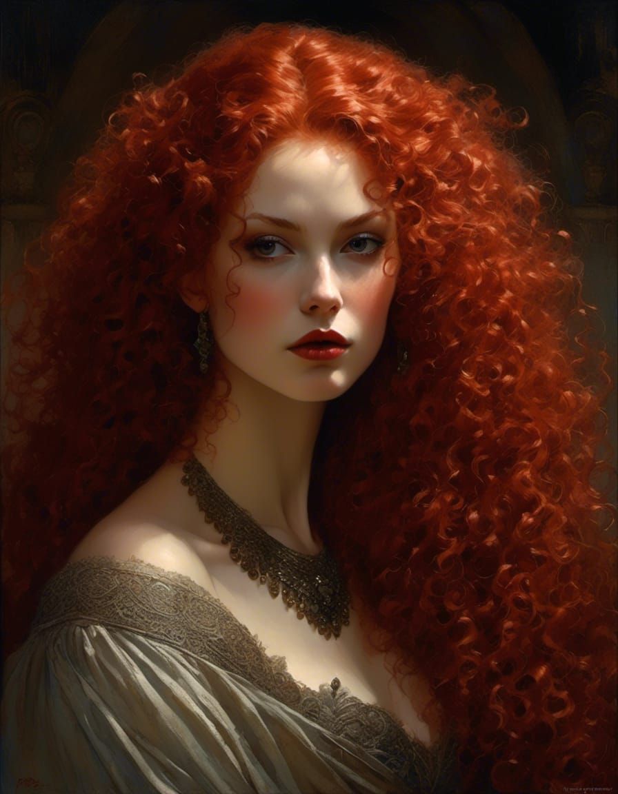 1500s Vampiress Portrait with Dramatic Lighting