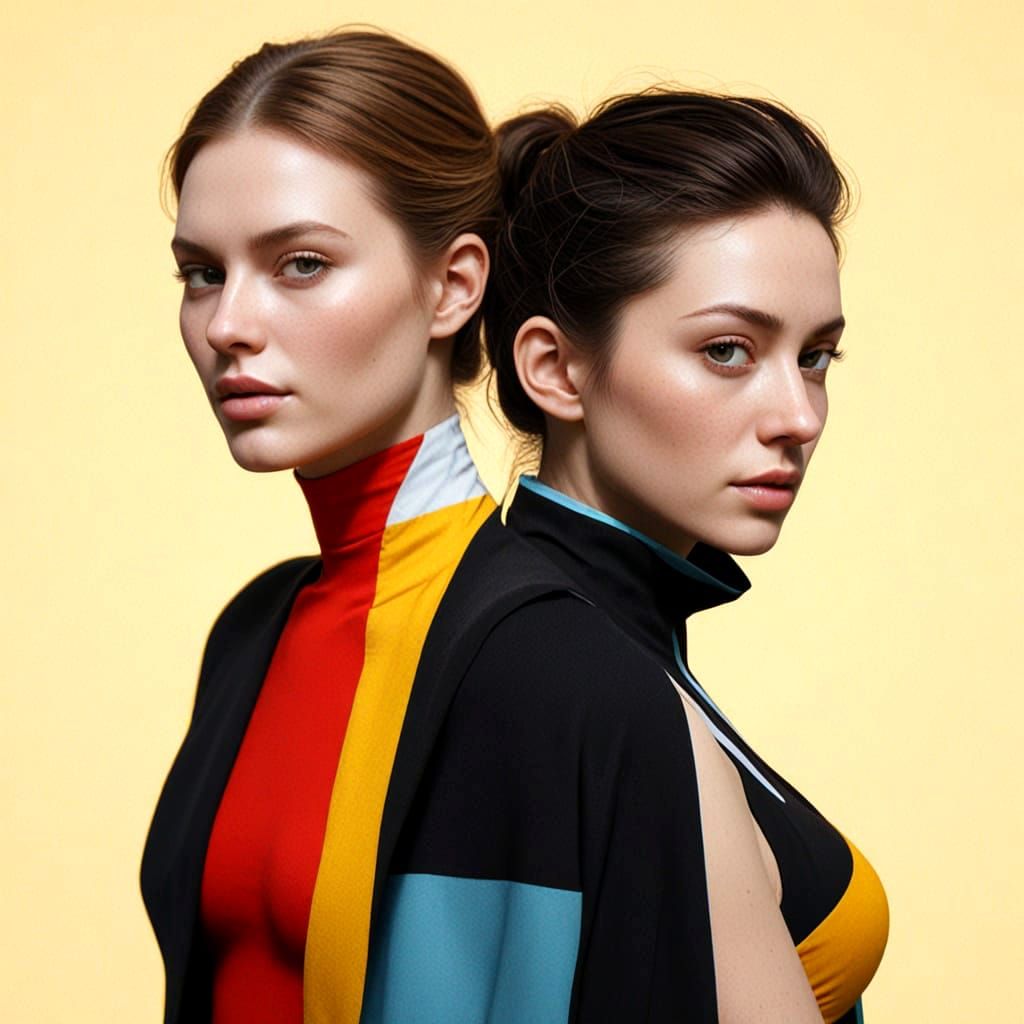 Dramatic Portrait in Neo-Dada Style with Fabric