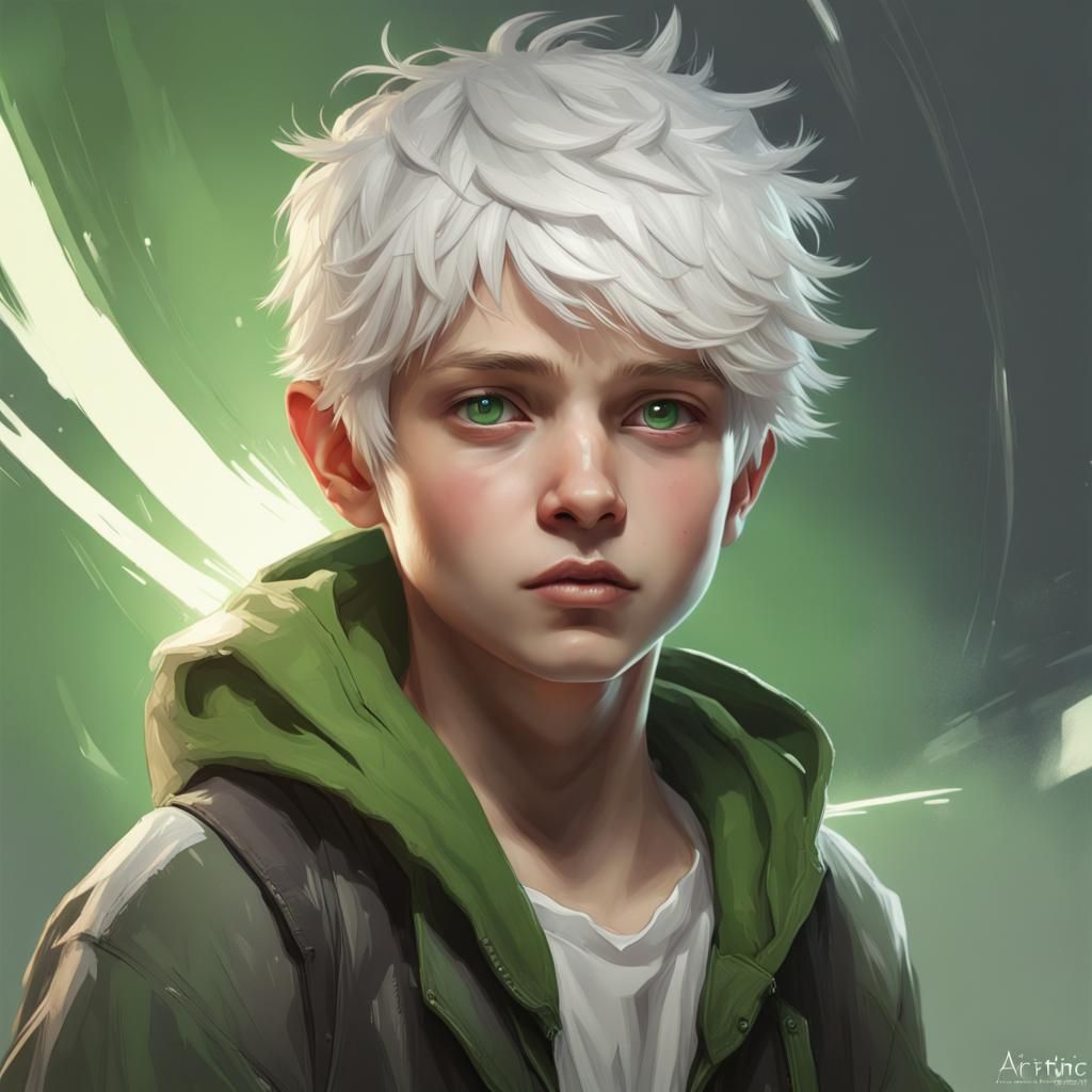 Boy Portrait with Dynamic Lighting and Intricate Details