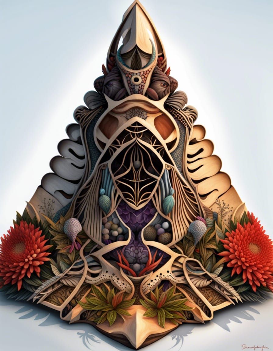 Australian Berserker with Fractal and Zentangle Elements