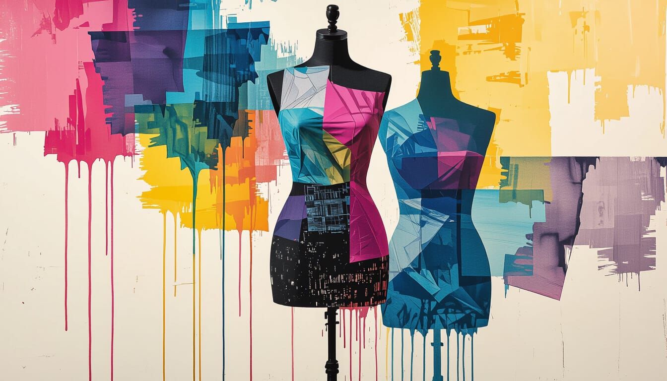 Surreal Abstract Collage with Infrared & Graffiti Textures