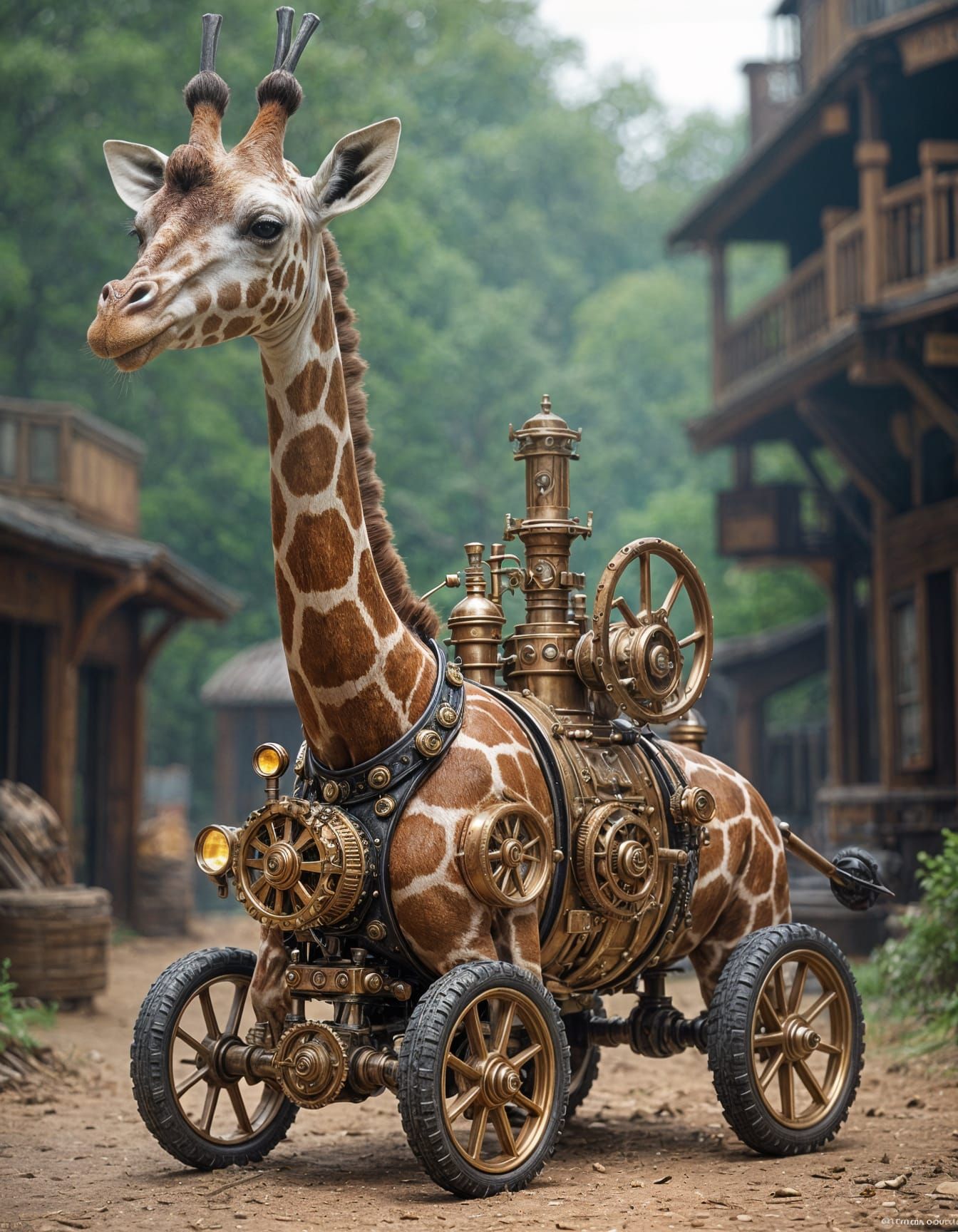 A Steampunk giraffe