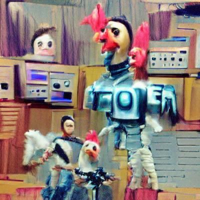 Mechanical Chicken Generated by AI