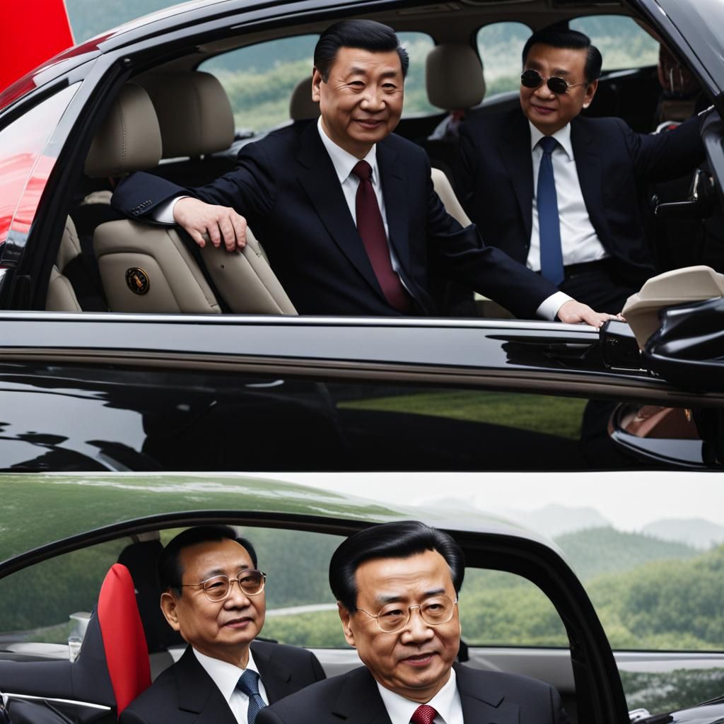 Xi Jinping and Li Keqiang in Car