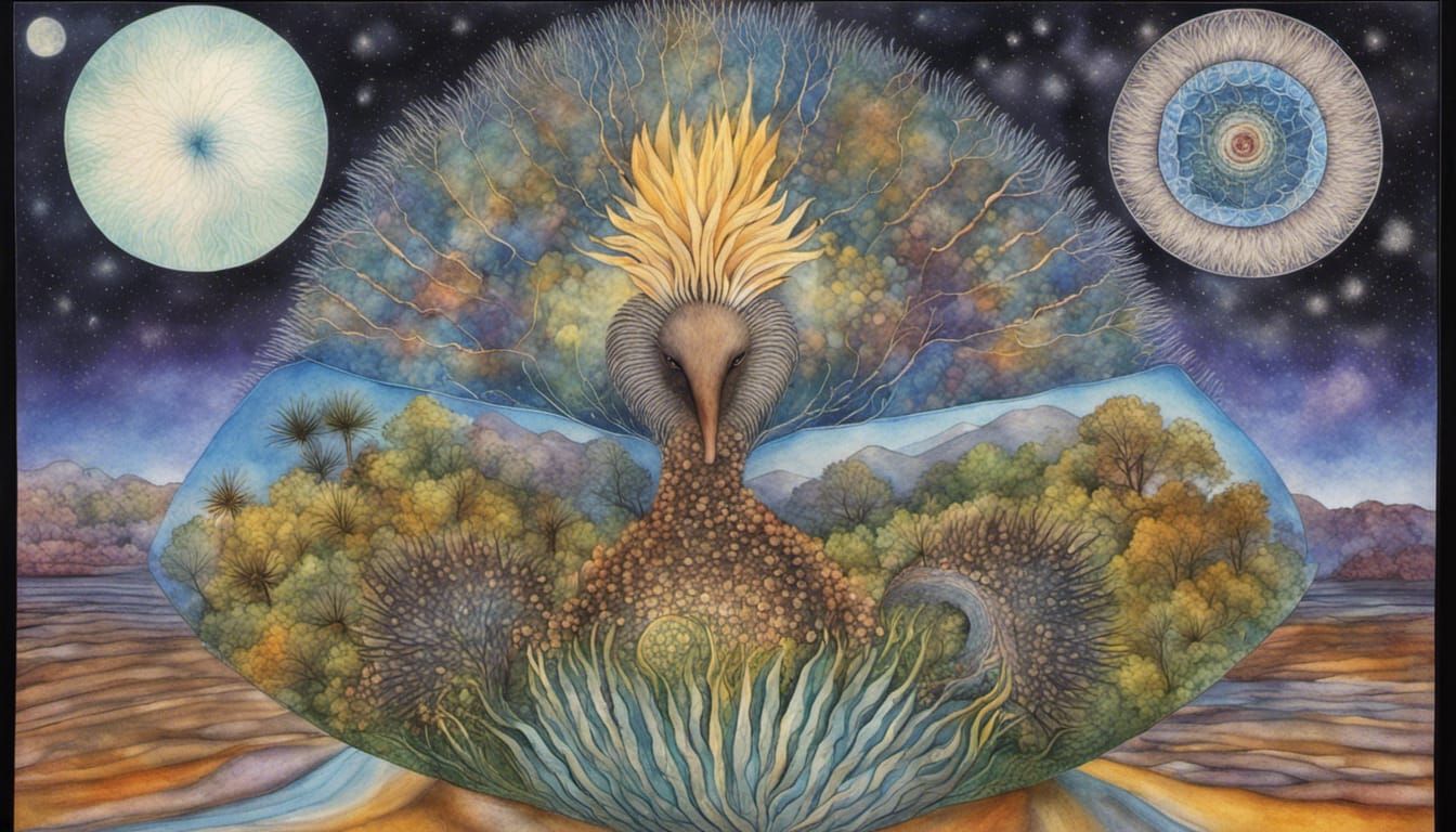 Echidna Tour of Earth Chakras in Abstract Art