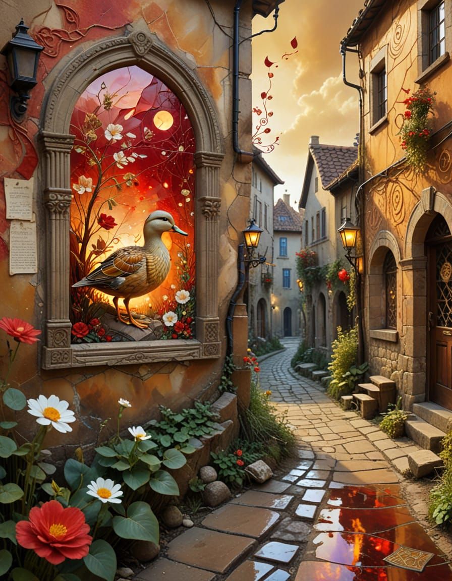 Split Image: Thriving City to Ruins & Youth to Old Age