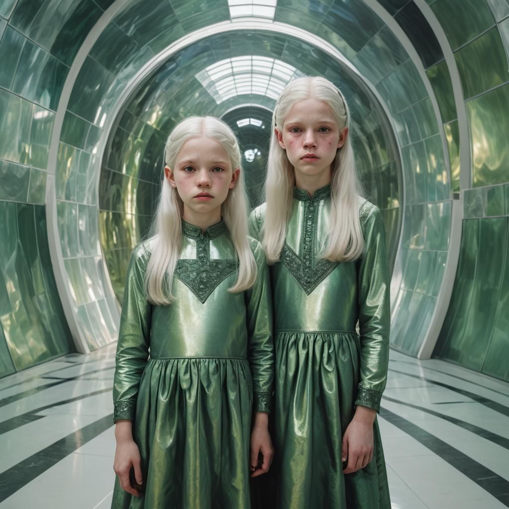 Children in Iridescent Space