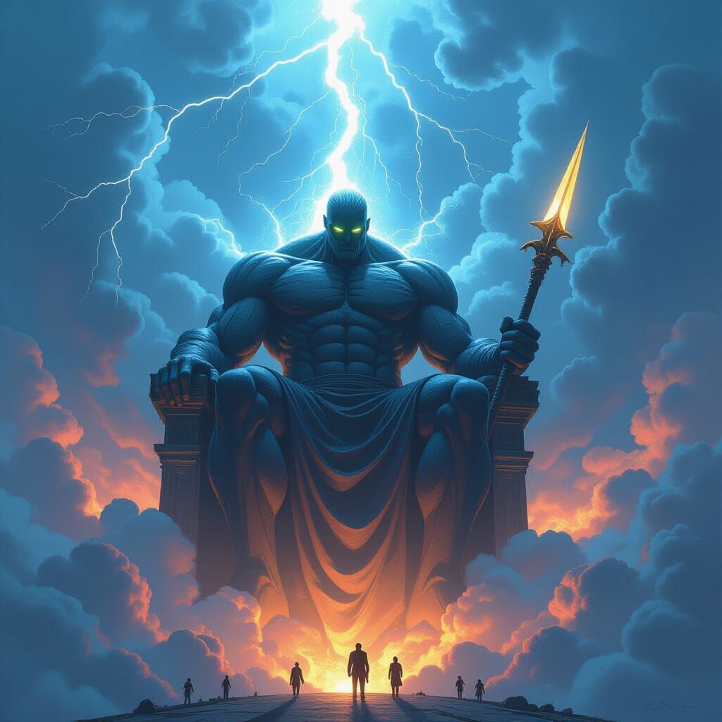Electric Titan Enthroned on Storm Cloud