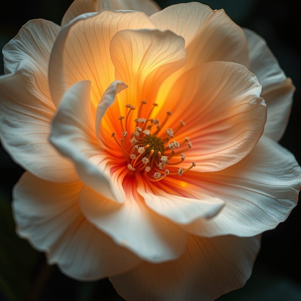 Whispering Floral Secrets in Art Nouveau Style