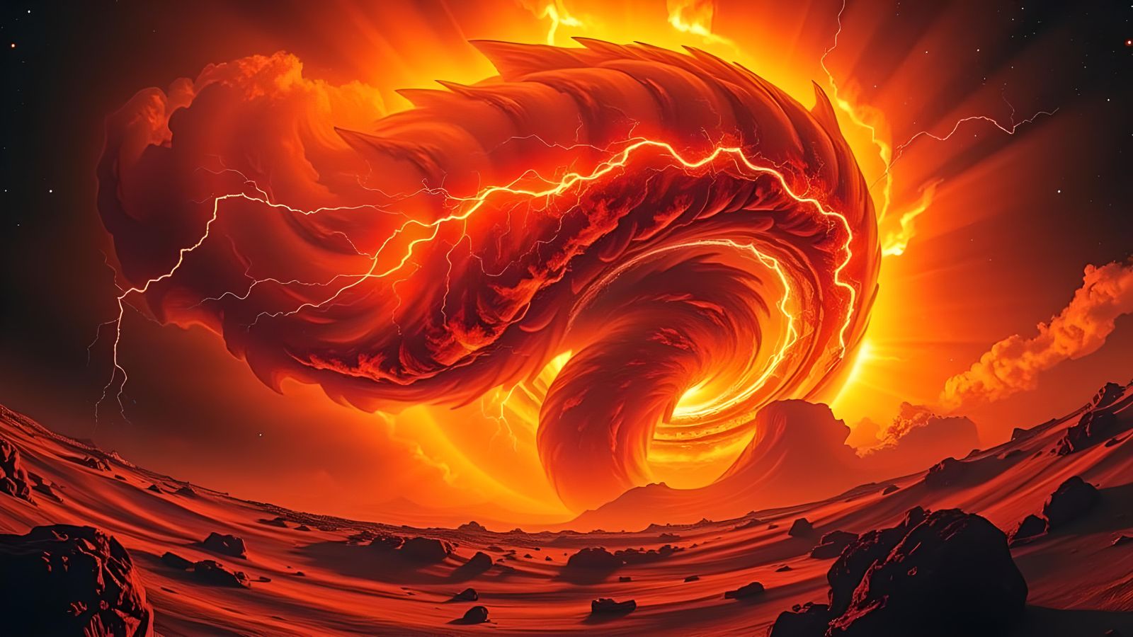 Tornado of Plasma Lightning on the Sun