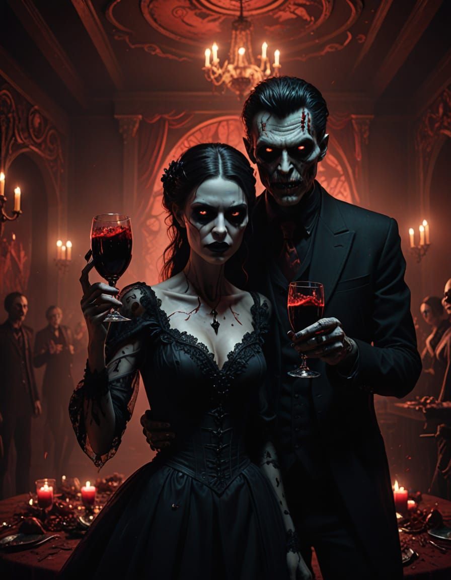 Gothic Undead Ball with Vampires and Zombies