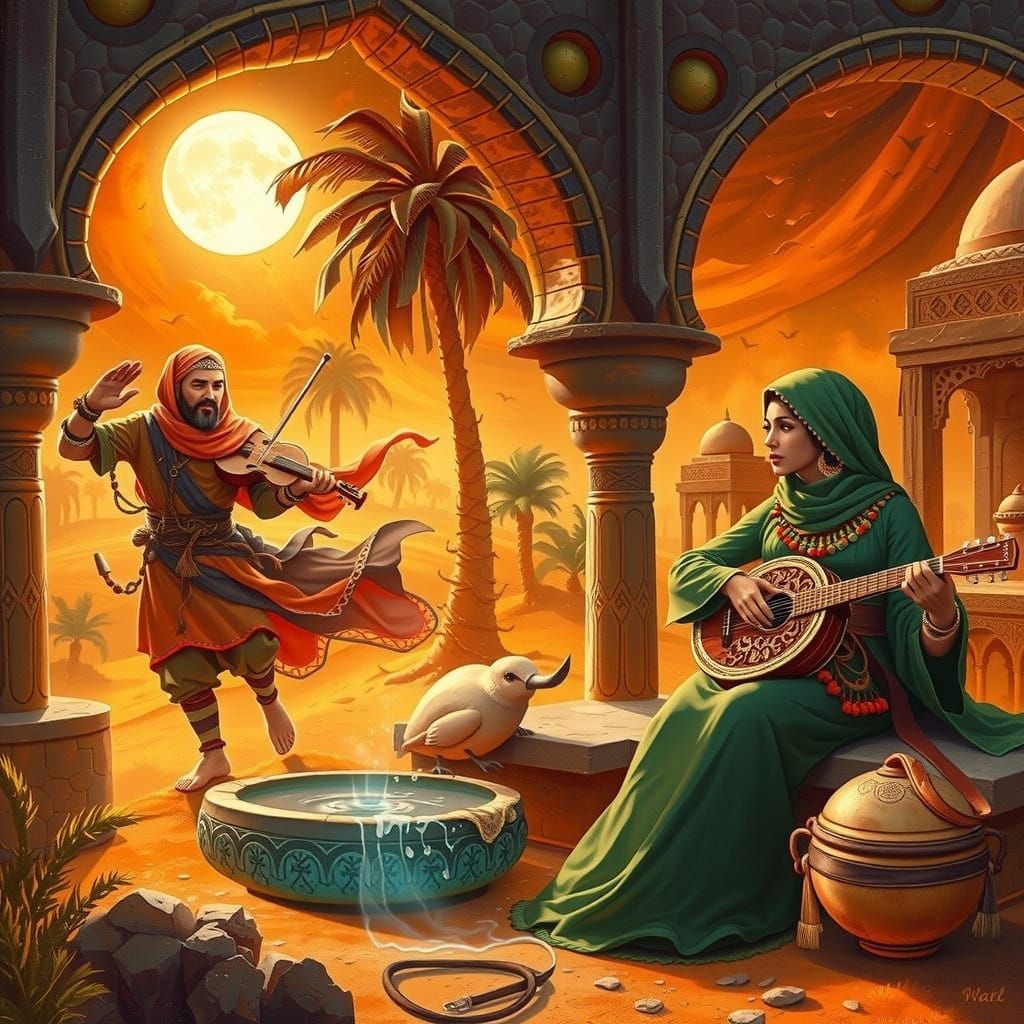 Female Rebel Performer Sings at Jungle Altar